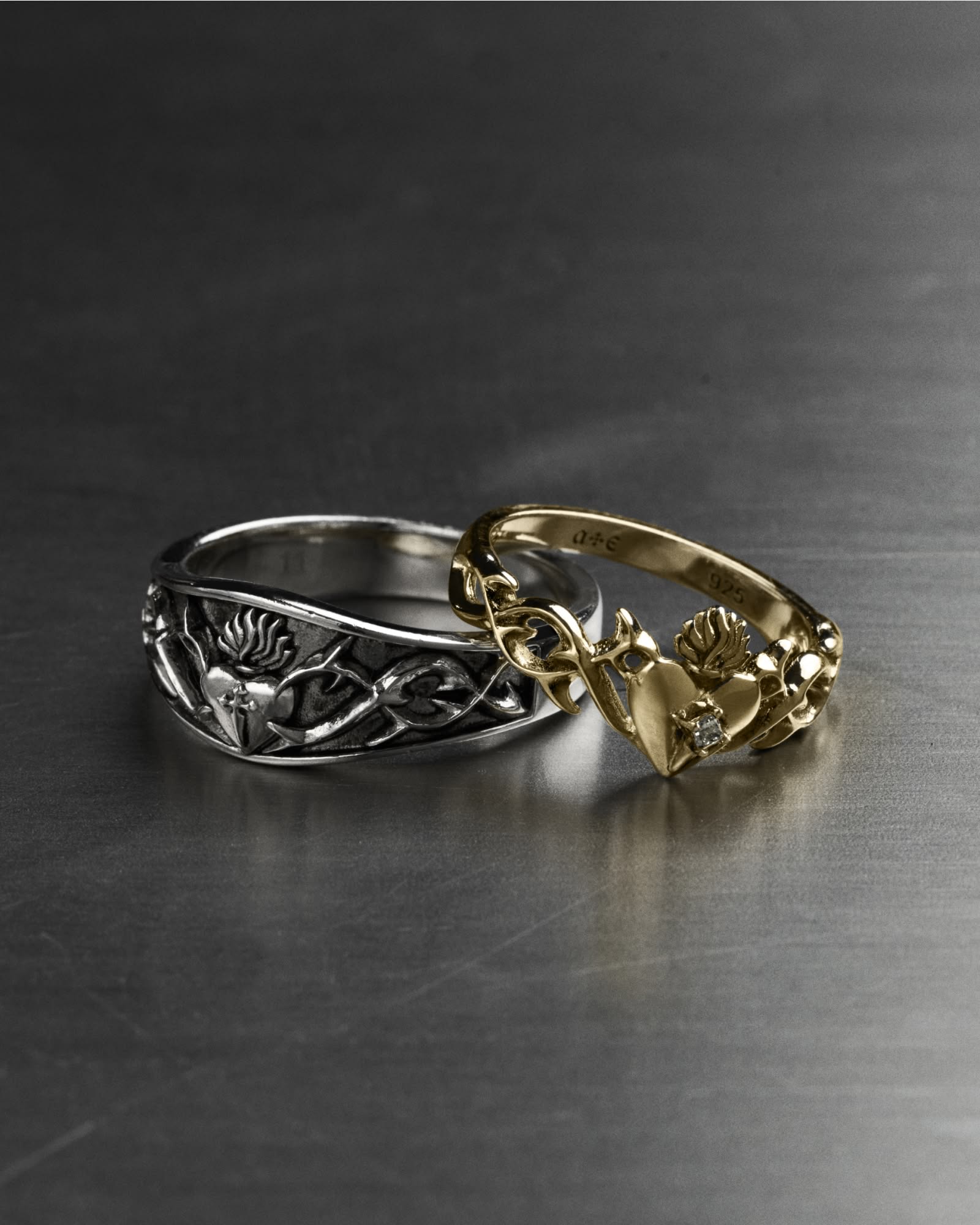 The Sacrament Claddagh Band Ring-Rings- Silver - US6 - Ask & Embla