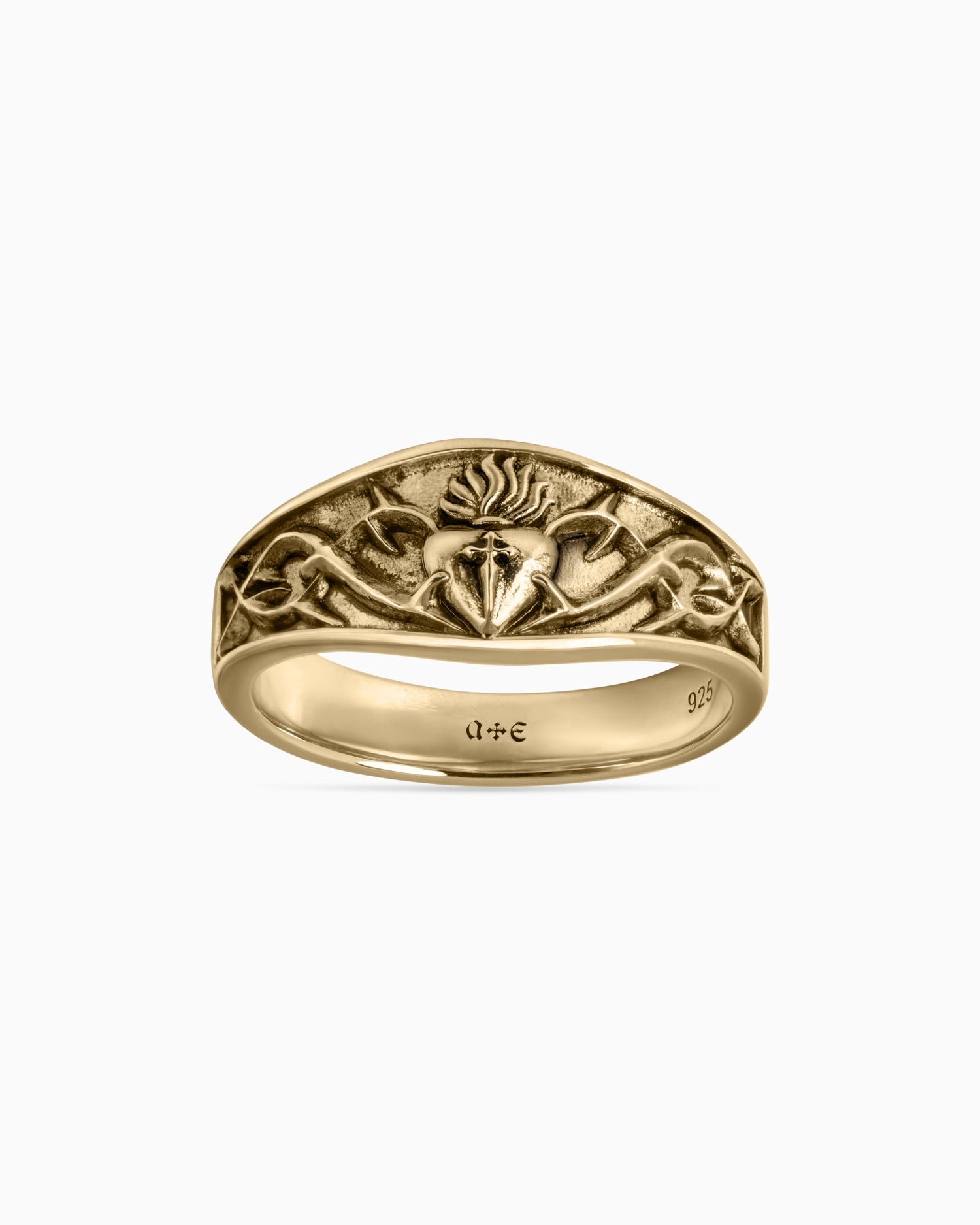The Sacrament Claddagh Band Ring-Rings- Gold - US6 - Ask & Embla