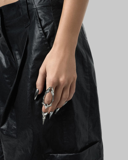 Vertebrae nail ring and Vertebrae armour ring bundle-Rings- - - Ask & Embla