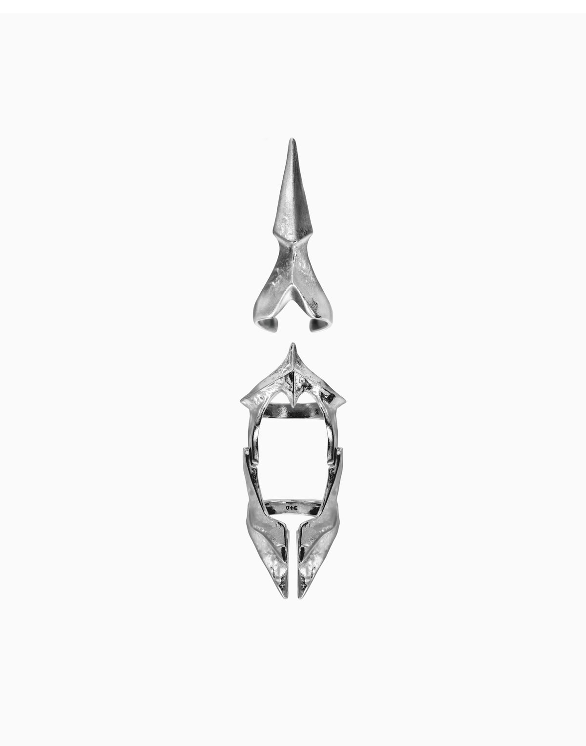 Vertebrae nail ring and Vertebrae armour ring bundle-Rings- - - Ask & Embla