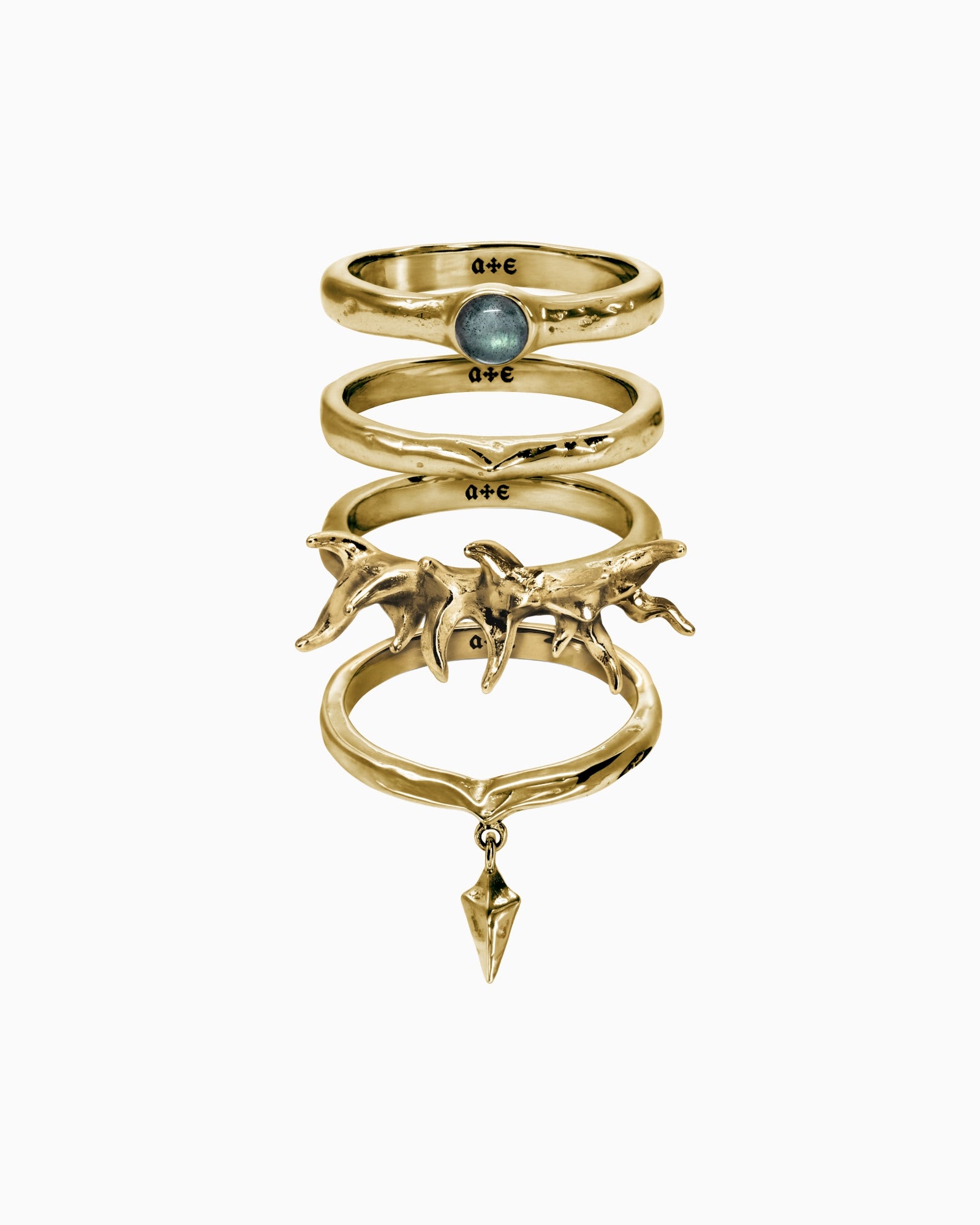 Nymph ring set-Rings- Gold - US6 - Ask & Embla
