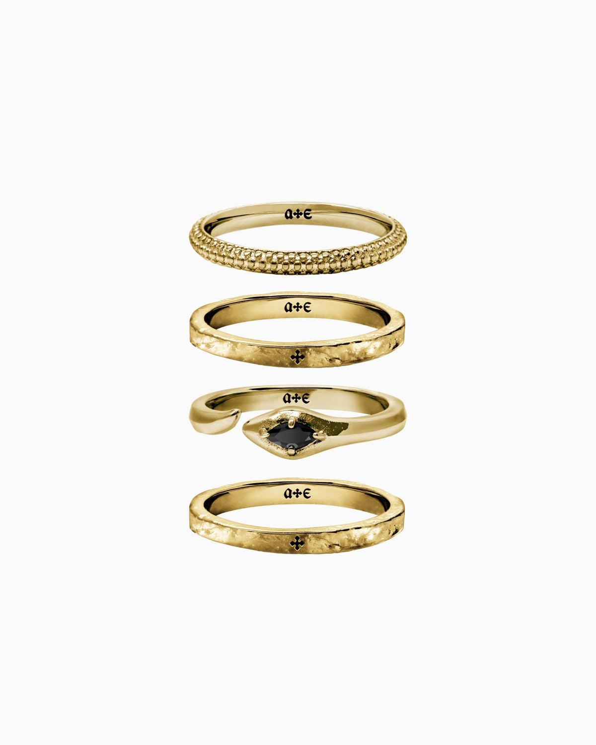 Sin serpent ring set