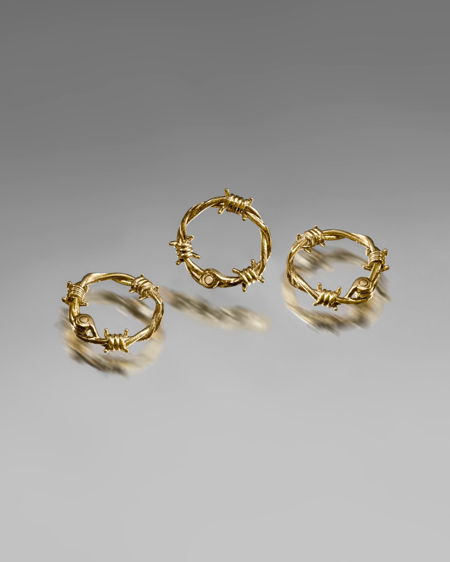 Creed Barbed Wire Ring Stacks-Ring Stacks- Gold - 8mm - Ask & Embla