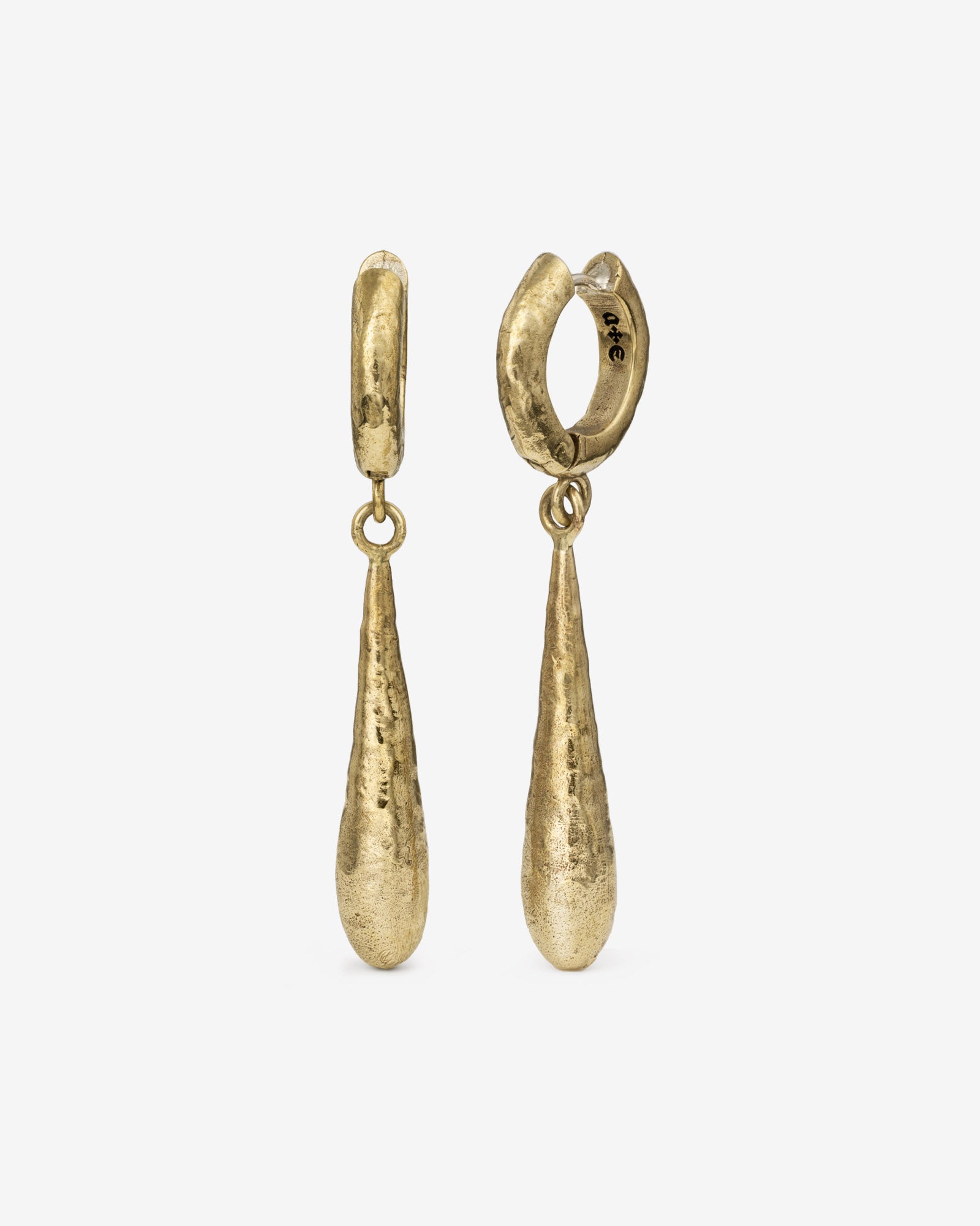 Anthracite Earrings-Ear Dangles- Gold - - Ask & Embla