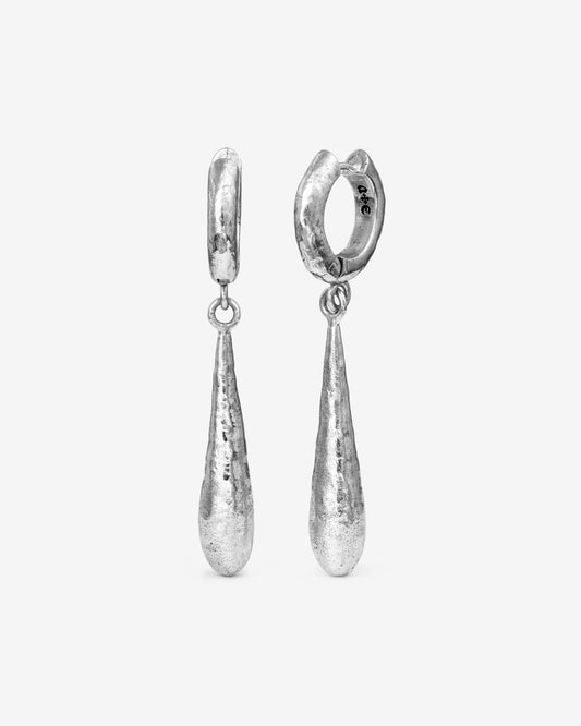 Anthracite Earrings-Ear Dangles- Silver - - Ask & Embla