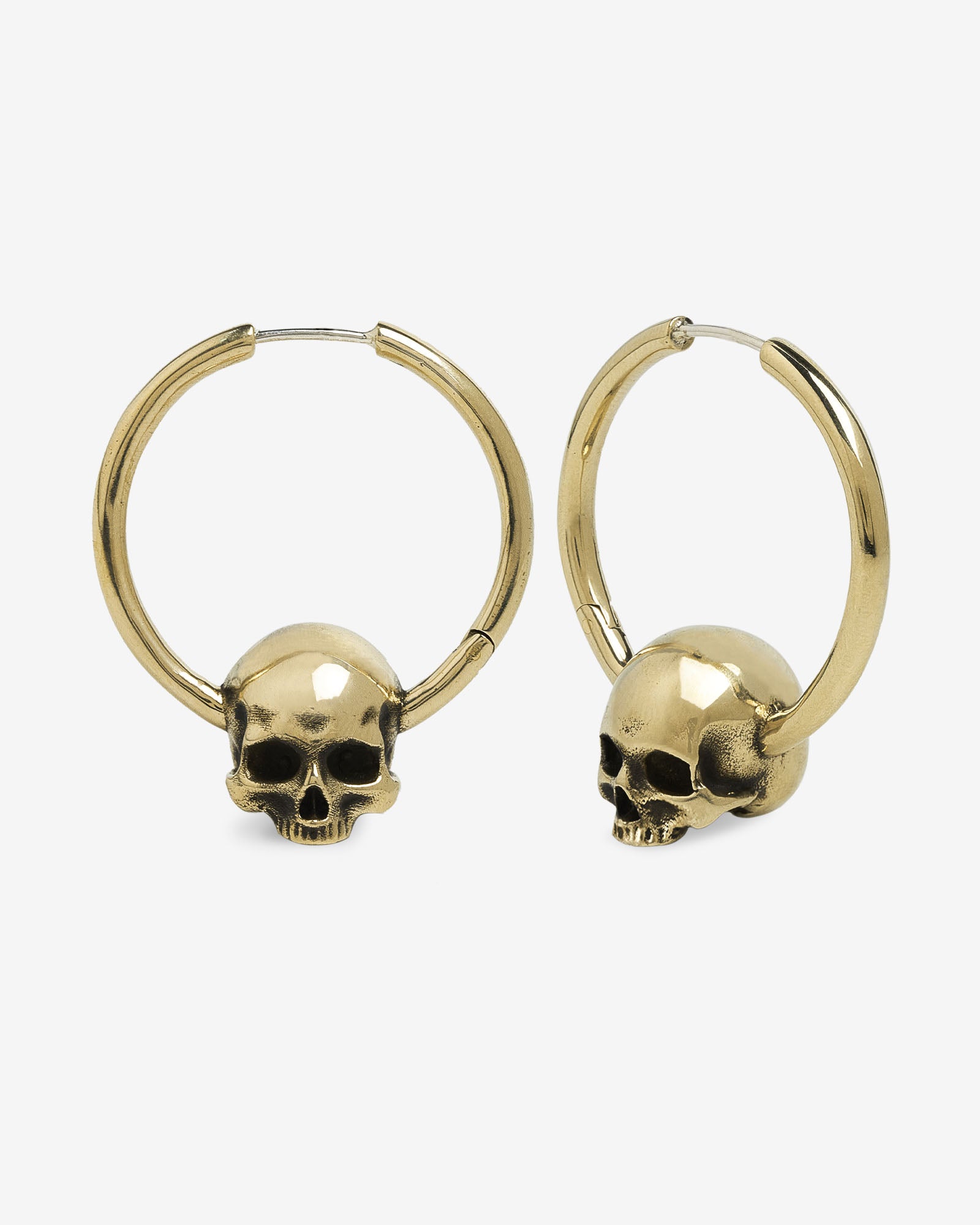 Hoop on sale skull earrings