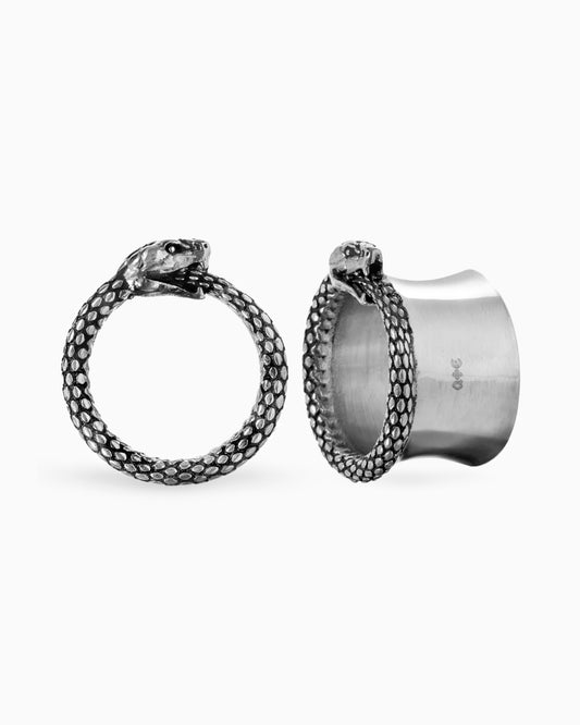 Ouroboros Tunnels-Tunnels- Silver - 8mm (0g) - Ask & Embla