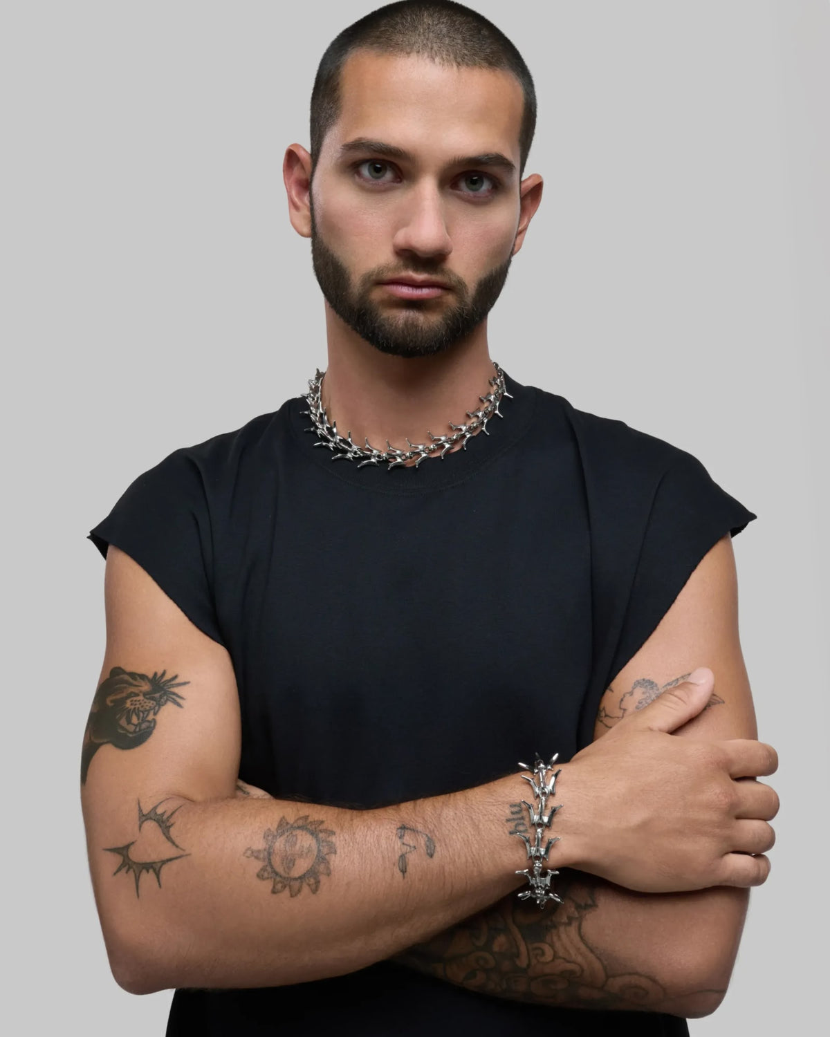 Vertebrae necklace and bracelet set-Chain Necklaces- - - Ask & Embla