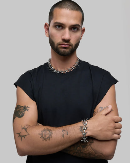 Vertebrae necklace and bracelet set-Chain Necklaces- - - Ask & Embla