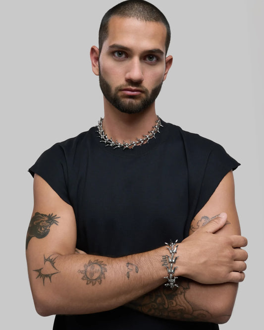 Vertebrae necklace and bracelet set-Chain Necklaces- - - Ask & Embla