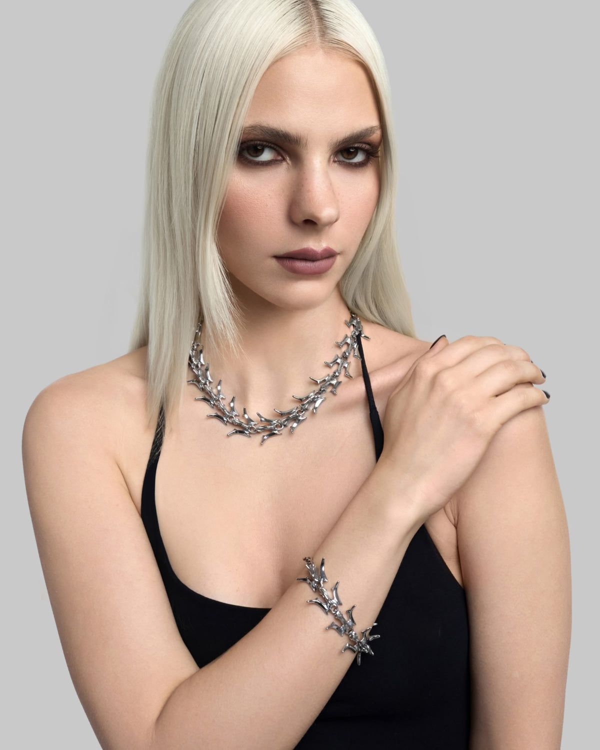 Vertebrae necklace and bracelet set-Chain Necklaces- - - Ask & Embla