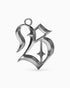 Blackletter Charms - B-Charms- Silver - - Ask & Embla