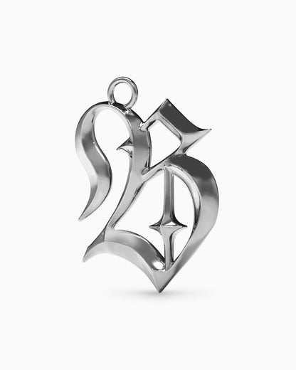 Blackletter Charms - B-Charms- Silver - - Ask & Embla