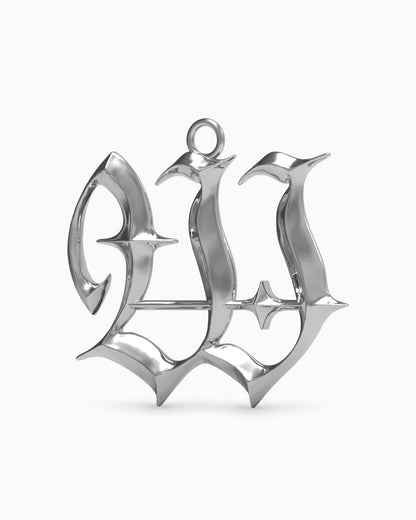 Blackletter Charms - W-Charms- Silver - - Ask & Embla