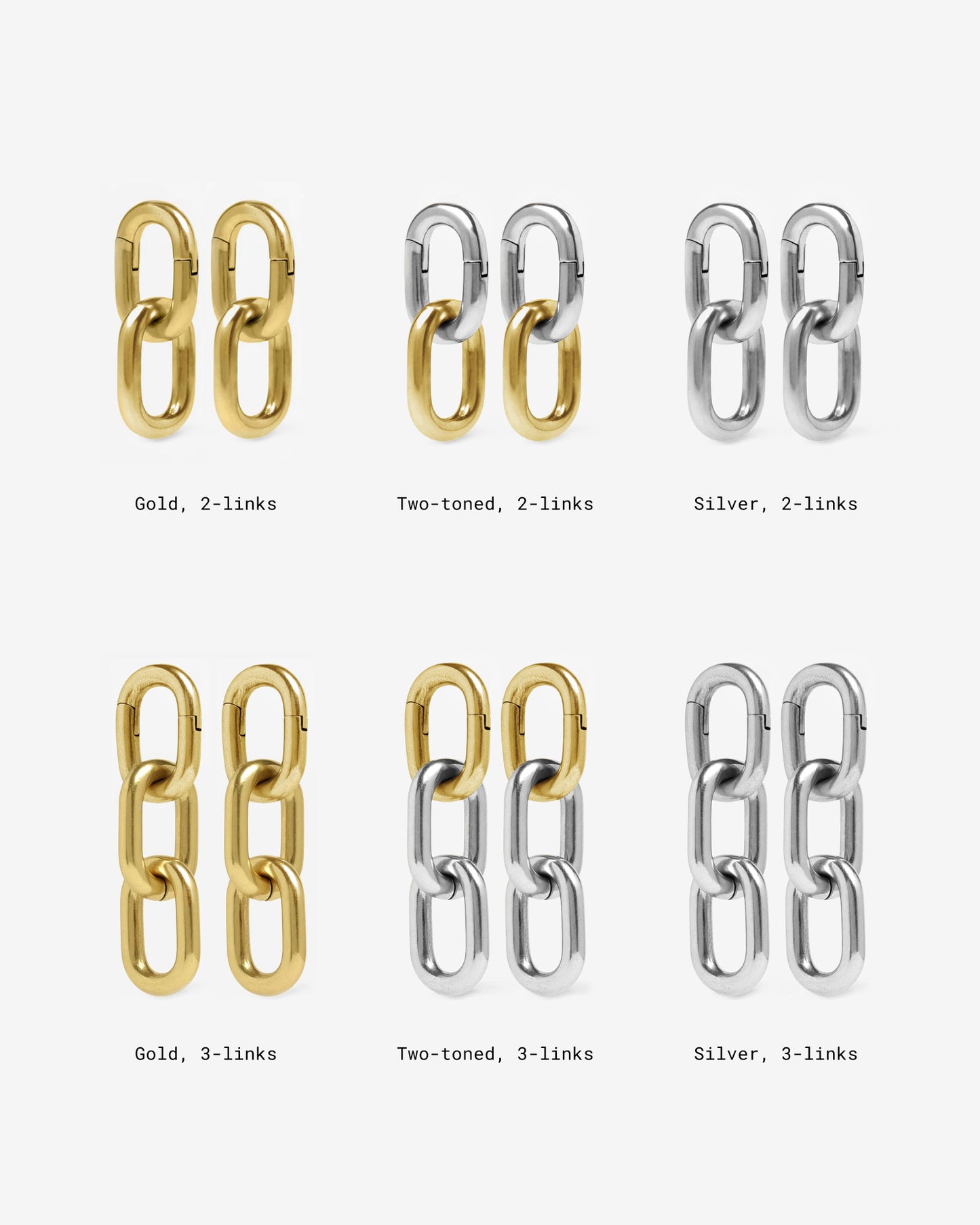 Galen Chain Hangers-Clicker Hangers- Gold - 2-Link - Ask & Embla