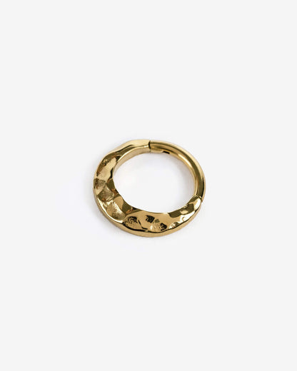 Hale Hammered Ring Clicker-Clickers- Gold - 1.2mm (16g) - Ask & Embla