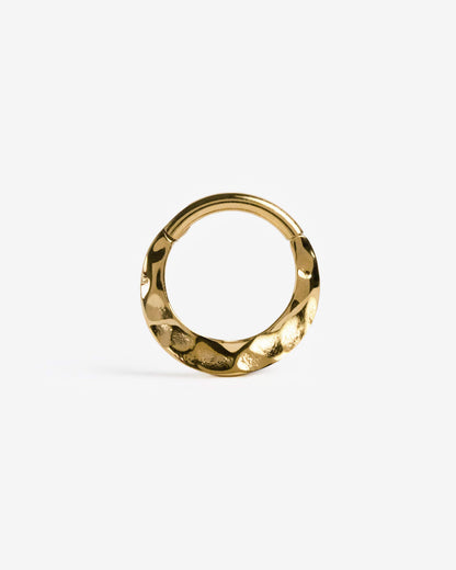 Hale Hammered Ring Clicker-Clickers- Gold - 1.2mm (16g) - Ask & Embla