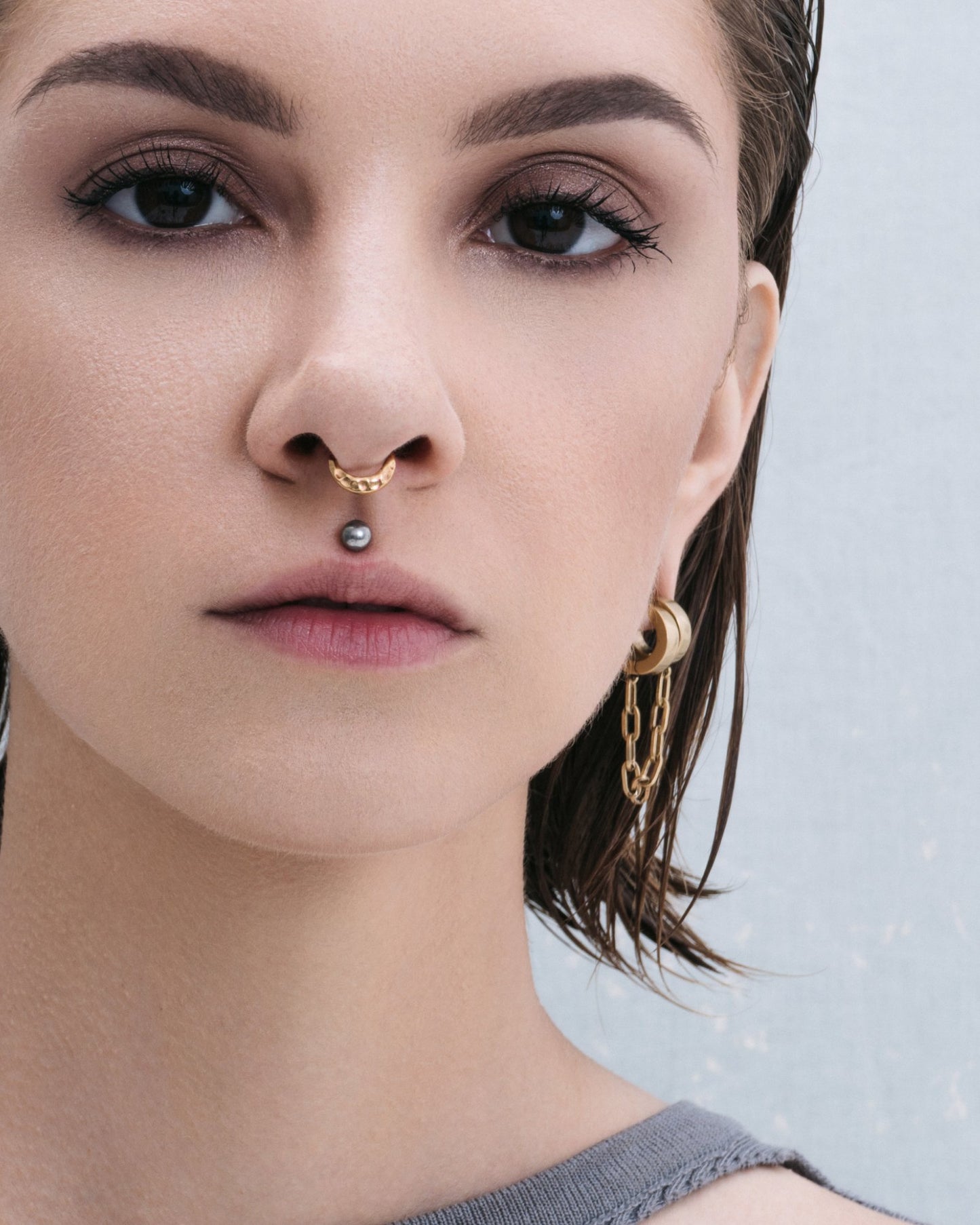Hale Hammered Ring Clicker-Clickers- Gold - 1.2mm (16g) - Ask & Embla