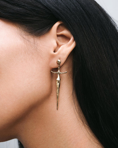 Elandria Earrings-Ear Dangles- Gold - - Ask & Embla