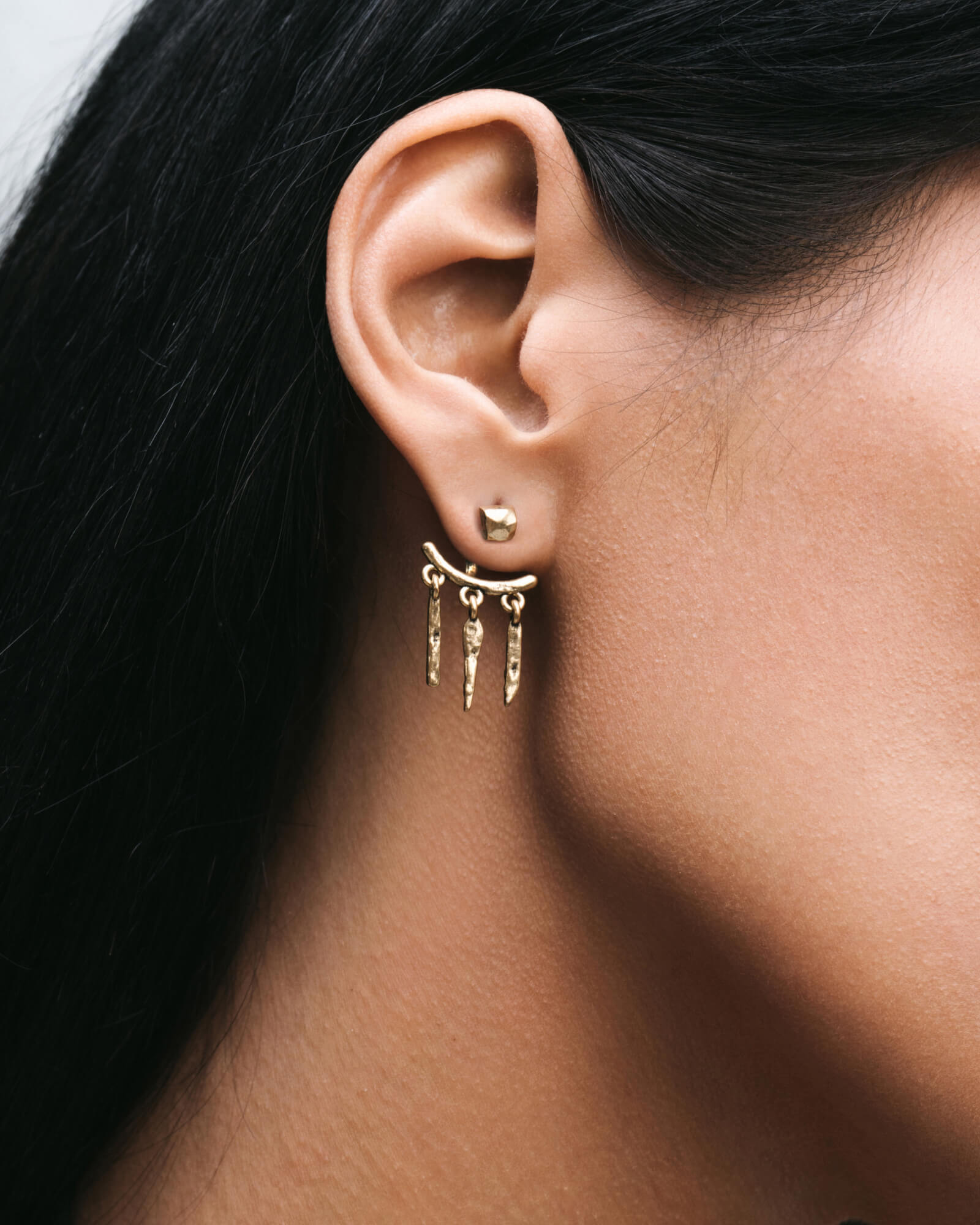 Ninth Earrings-Ear Dangles- Gold - - Ask & Embla