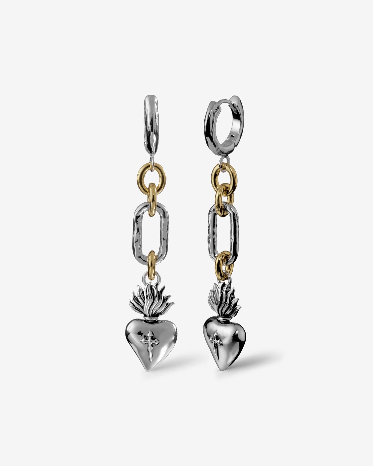 The Sacrament Earrings-Ear Dangles- Two-toned (Gold and Silver) - - Ask & Embla