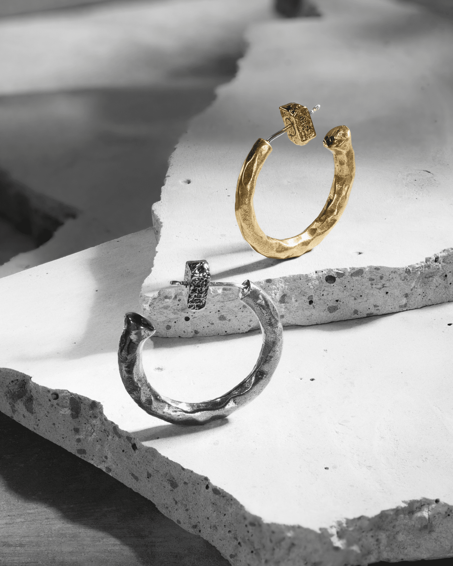Synthesis Earrings No. 2-Ear Hoops- Silver - - Ask & Embla
