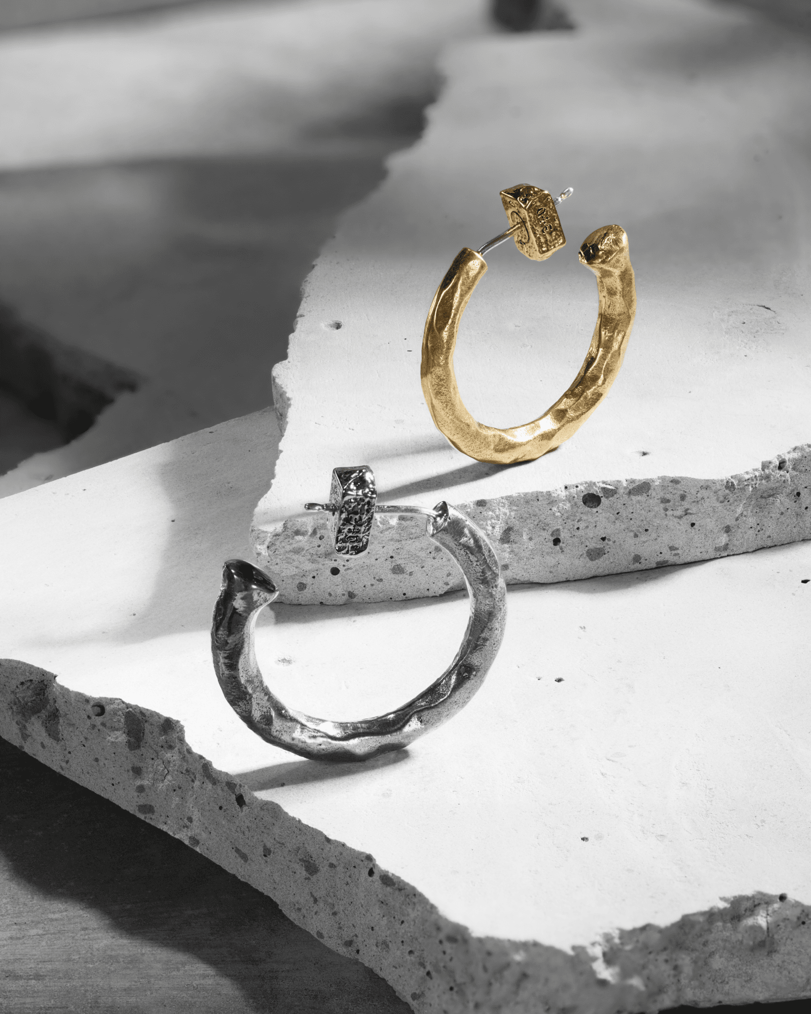 Synthesis Earrings No. 2-Ear Hoops- Silver - - Ask & Embla