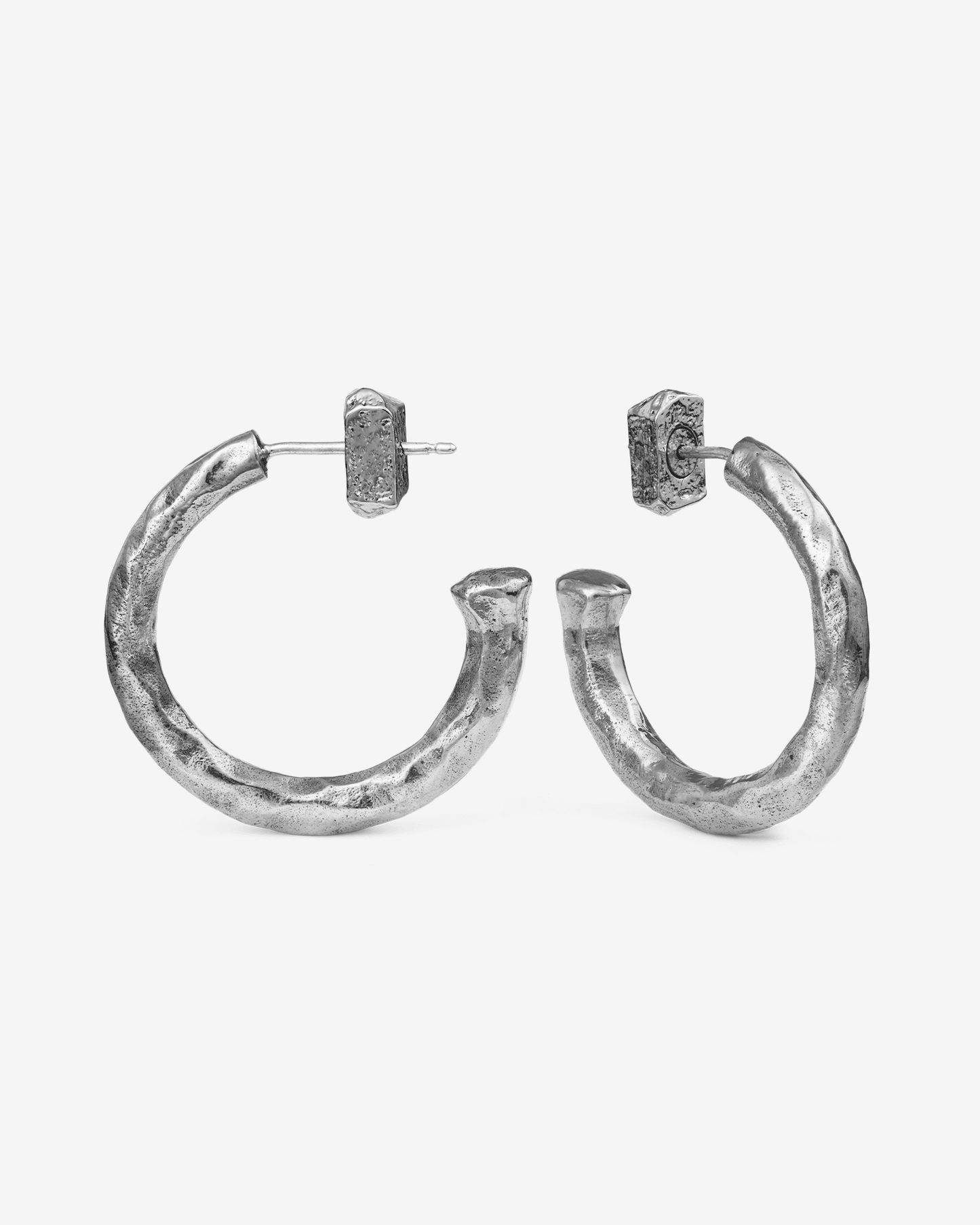 Synthesis Earrings No. 2-Ear Hoops- Silver - - Ask & Embla