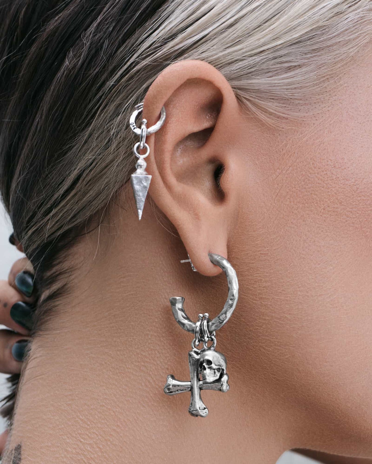 Synthesis Earrings No. 2-Ear Hoops- Silver - - Ask & Embla