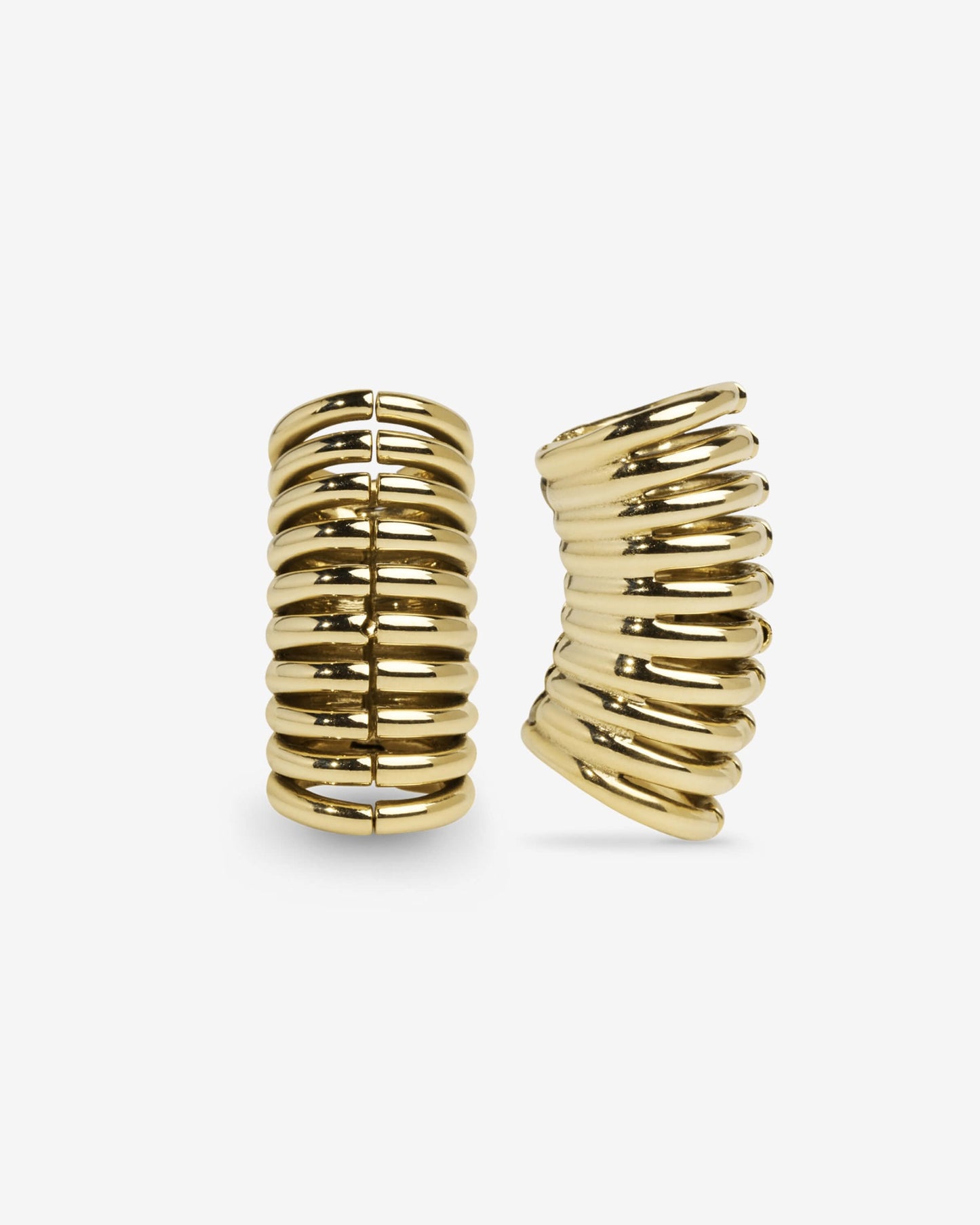 Ringed Lobe Cuffs™️-Lobe Cuffs™- Silver - Short Cuff, 8mm drop - Ask & Embla