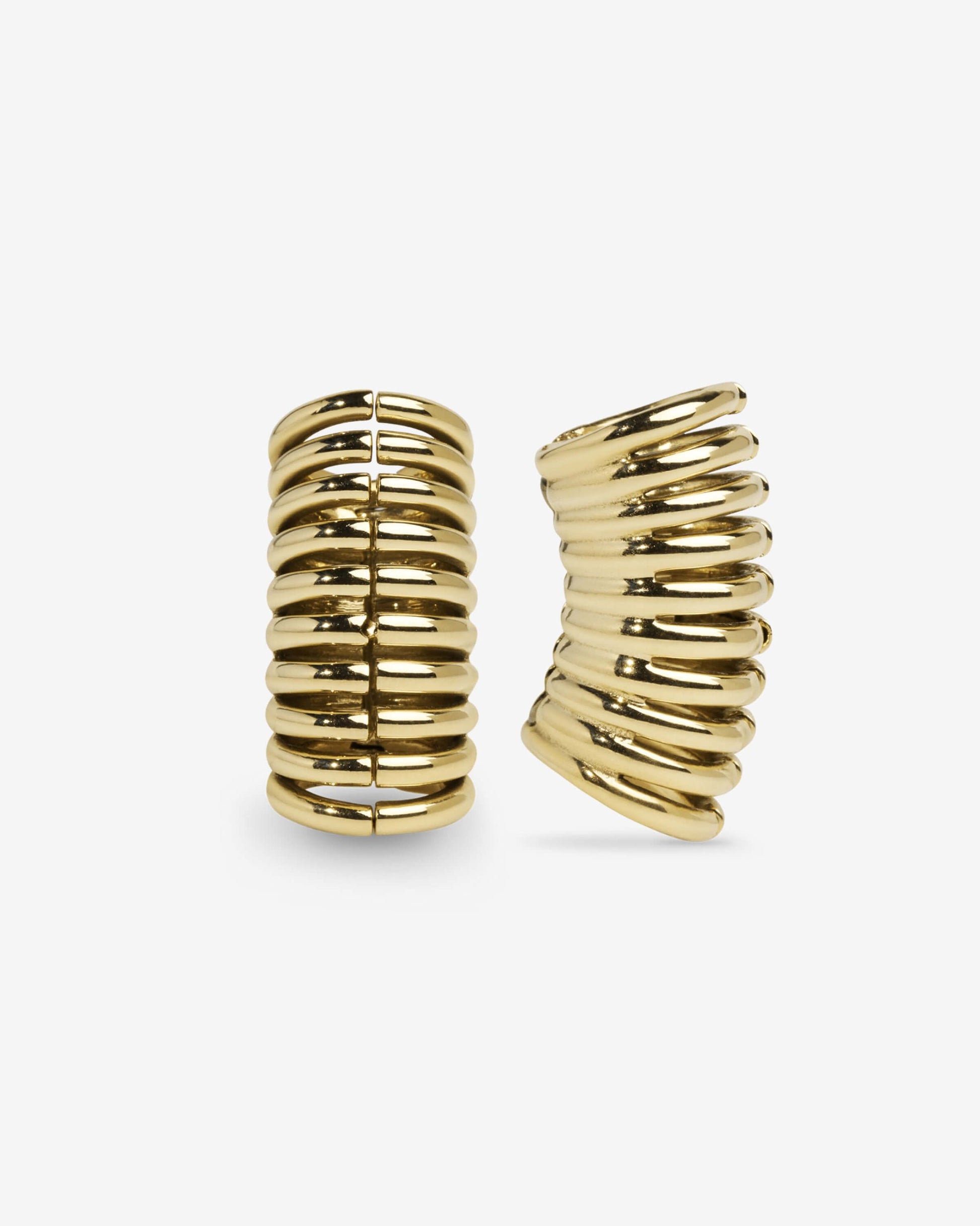 Ringed Lobe Cuffs™️-Lobe Cuffs™- Silver - Short Cuff, 8mm drop - Ask & Embla