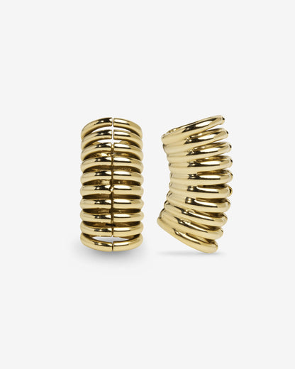 Ringed Lobe Cuffs™️-Lobe Cuffs™- Silver - Short Cuff, 8mm drop - Ask & Embla