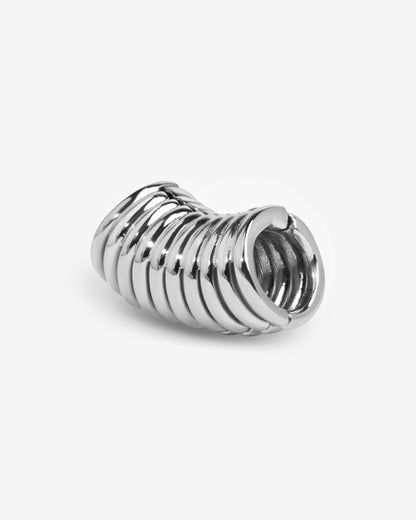 Ringed Lobe Cuffs™️-Lobe Cuffs™- Silver - Long Cuff, 8mm drop - Ask & Embla