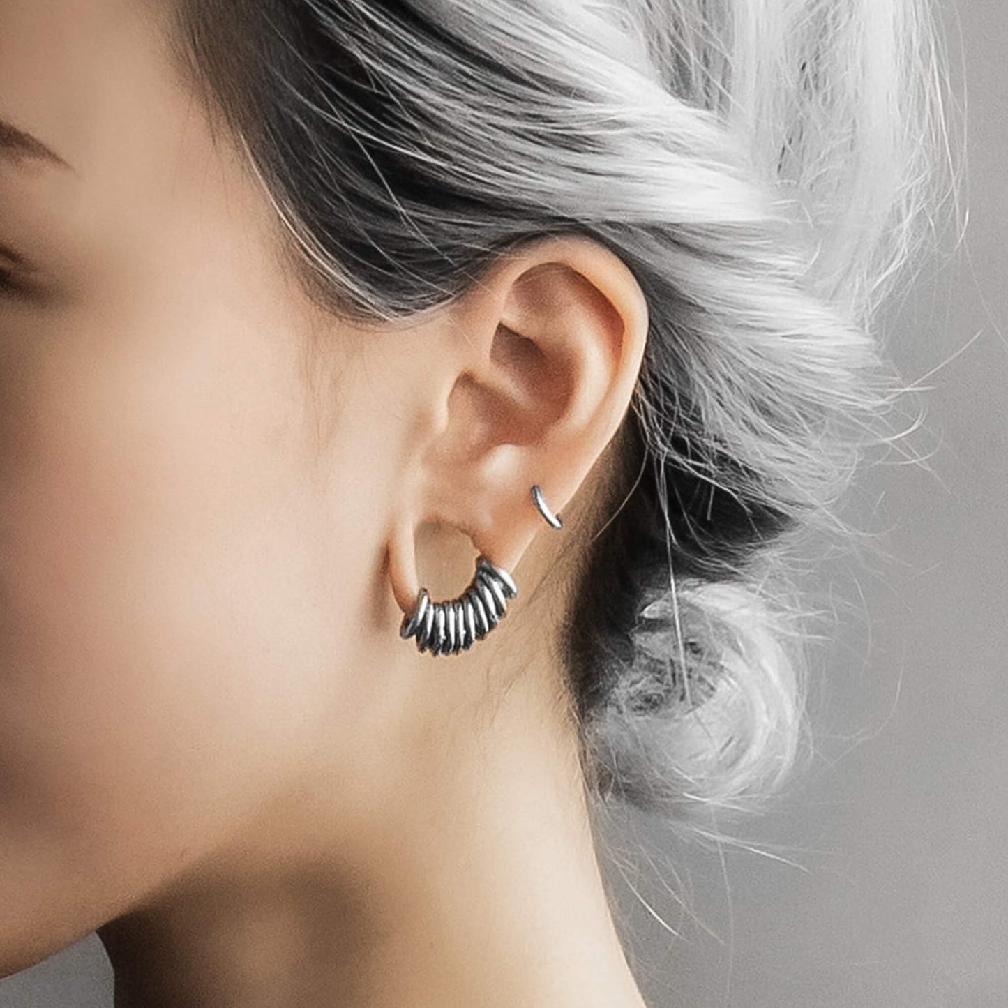 Classic Ring Stack in Titanium - Ring Stacks - Ask and Embla
