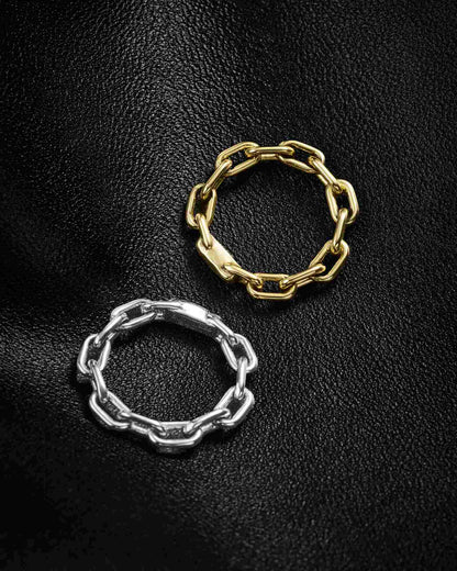 Cellar Chain Ring-Rings- Gold - US6 - Ask & Embla