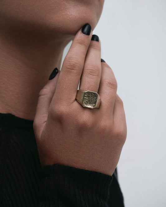 Prophet Signet Ring-Rings- Gold - US5 - Ask & Embla