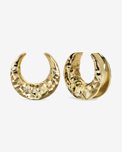 Hammered Crescent Saddle Hangers-Saddle Hangers- Gold - 8mm (0g) - Ask & Embla