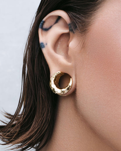 Hammered Crescent Saddle Hangers-Saddle Hangers- Gold - 8mm (0g) - Ask & Embla