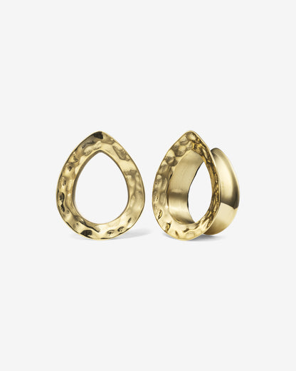 Ombria Teardrop Tunnels-Tunnels- Gold - 8mm (0g) - Ask & Embla