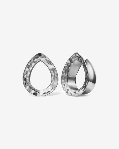 Ombria Teardrop Tunnels-Tunnels- Silver - 8mm (0g) - Ask & Embla