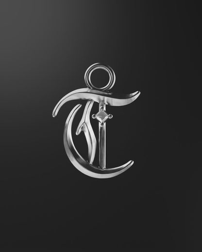 Mini Blackletter Charms - T