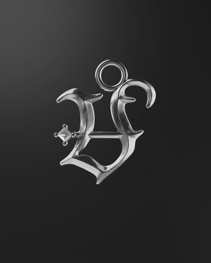 Mini Blackletter Charms - V