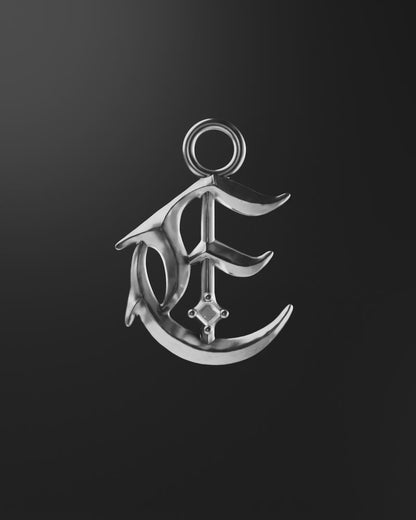 Mini Blackletter Charms - E