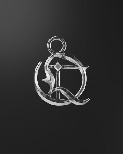 Mini Blackletter Charms - Q