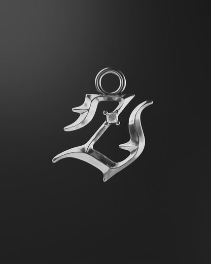 Mini Blackletter Charms - Z