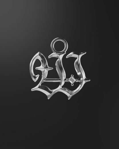 Mini Blackletter Charms - W