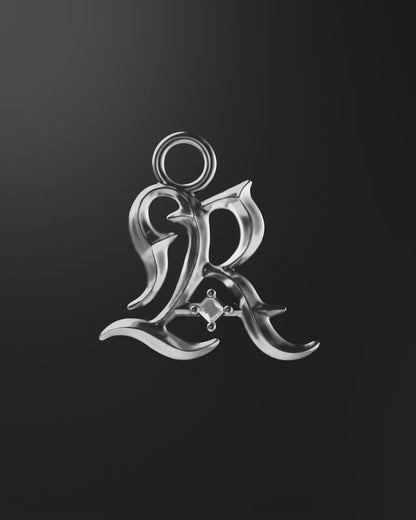 Mini Blackletter Charms - R