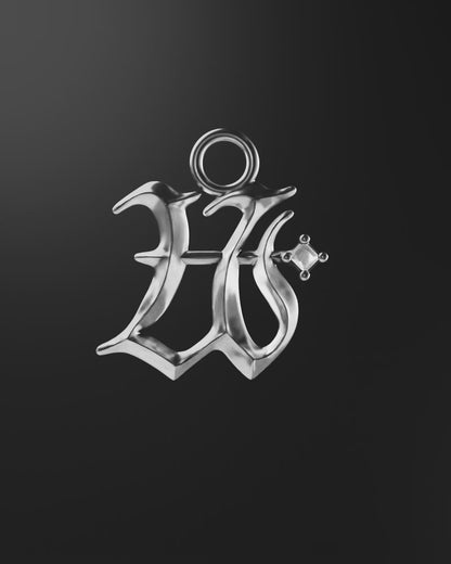 Mini Blackletter Charms - U