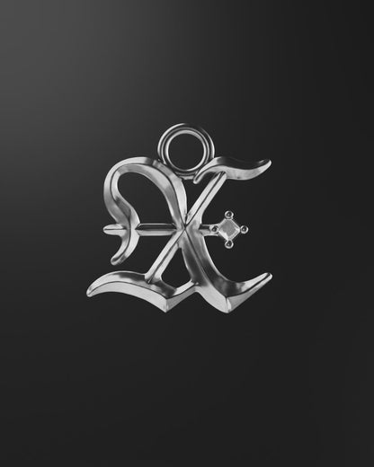 Mini Blackletter Charms - X