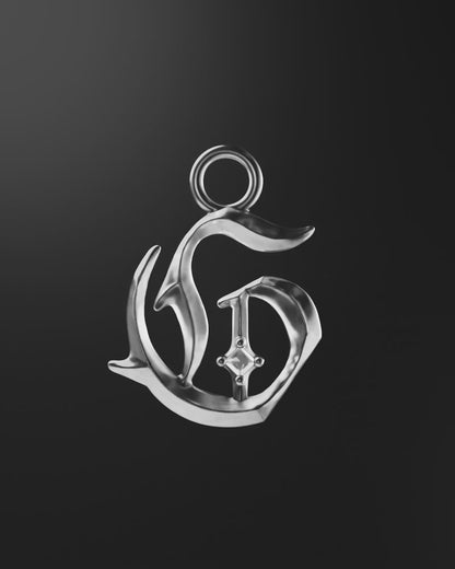 Mini Blackletter Charms - G